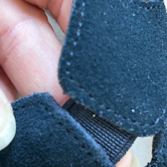 Sketchers Women's Size 9 Navy Sling Back Wedge Suede Peep Toe Memory Foam Sandle - Picture 11 of 11